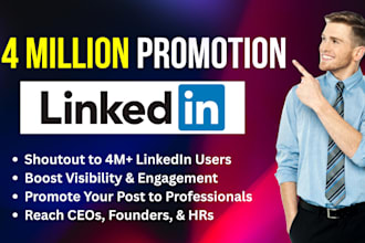 give a linkedin shoutout to 4m users to boost your post or content reach