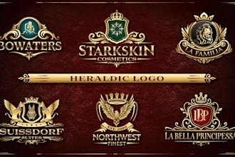 design heraldic and luxury vintage logo