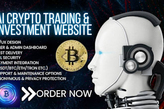 develop ai robot crypto trading investment website