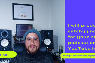 produce a catchy jingle for your brand, podcast, youtube