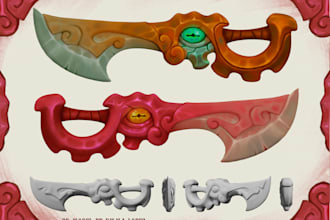 create stylized 3d props
