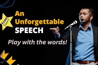 be instant speech writer, play with the words