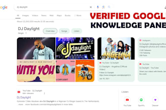 do create google knowledge panel musical category