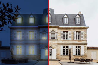 edit day to dusk, night in photoshop