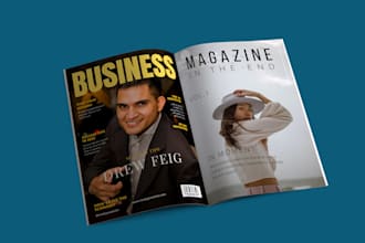design magazine cover newspaper ads or print advert