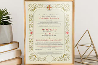 make an editable diploma in word in a elegant style