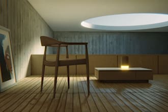 photorealistic  render y modelo 3d exterior de arquitectura