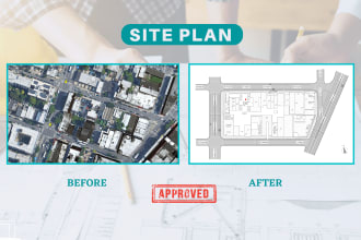 draw site plan from google maps for permits