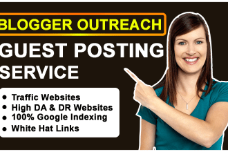 do guest post through blogger outreach on high da DR sites