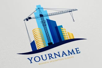 design high quality construction logo with creative concept
