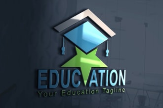 design eye catchy education logo very fast with super color
