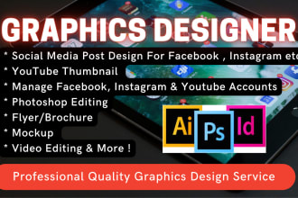 photoshop edit graphics design for facebook instagram youtube post ad thumbnail