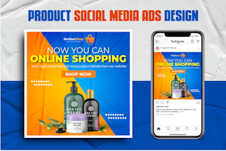 do attractive products ads or post design for facebook and instagram