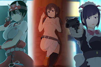 Top 10!  draw a anime style nsfw of sfw for you