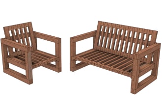 design outdoor furniture for DIY woodworking