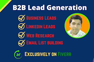 do b2b lead generation by web research and email list building
