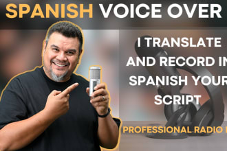 translate and record your content from english to spanish