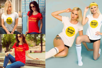 design realistic tshirt mock up mockup