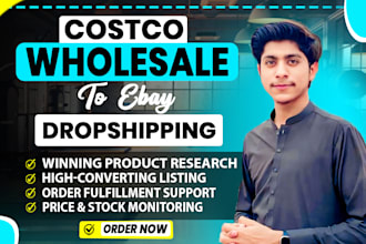 do ebay products listings via tools and manual costco to ebay wholesale dropship