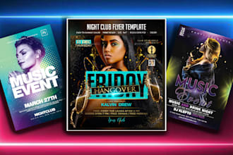 make modern attractive impeccable  event flyer for you