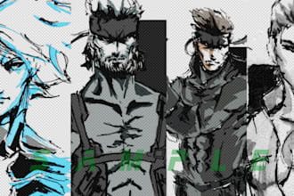 metal gear solid style illustrations