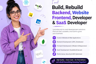 build rebuild backend website front end developer saas developer