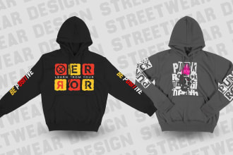 design streetwear or sublimation hoodies graphic t shirt design