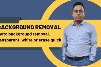 do photo background removal, transparent, white or erase quick