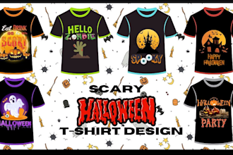 make awesome and attractive halloween tshirt design