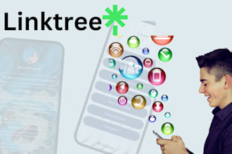 Best Price!  setup your linktree bio landing page taplink, beacon for business page linktree