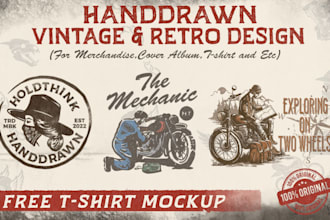 do vintage hand drawn illustration for tshirt