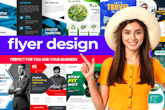 design amazing flyer bifold, trifold, brochure or poster