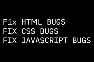 fix HTML CSS javascript bugs wp,  everything related to web