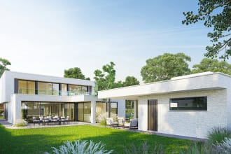 creat rendering 3d  exterior and interior high resolution