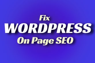 do wordpress on page seo services with website audit