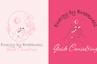 create  modern feminine hand drawn botanical floral boho logo design