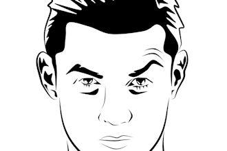 make your face photo into line art
