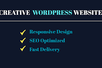develop a creative and professional wordpress website