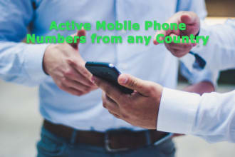 provide you USA based active mobile phone numbers