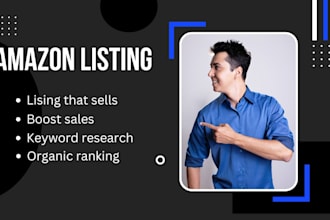 do amazon product listing creation, optimization, html description