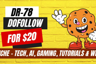 give DR 73 dofollow backlink via guest posts