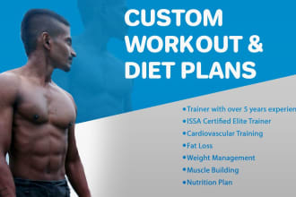 create a custom workout and nutrition plan