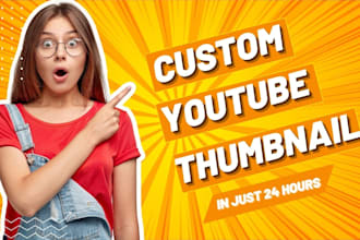 design eye catchy attractive custom youtube thumbnail