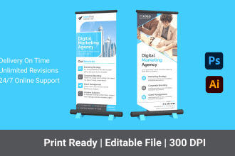 design professional retractable rollup banner and banner ads