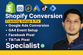 setup ga4, shopify google ads conversion tracking for ecommerce, facebook pixel