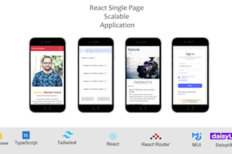 develop scalable web apps with react, mui, tailwind for you