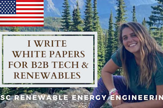 write a technical white paper for renewable energy, cleantech, sustainability