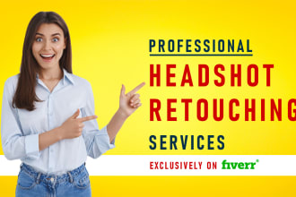 do headshot retouch, portrait and picture editing