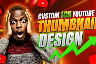 design a youtube thumbnail, fiverr thumbnail, ad flyer, yt flyer thumbnail