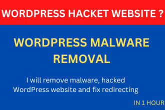 remove malware and fix hacked wordpress website with redirecting issues